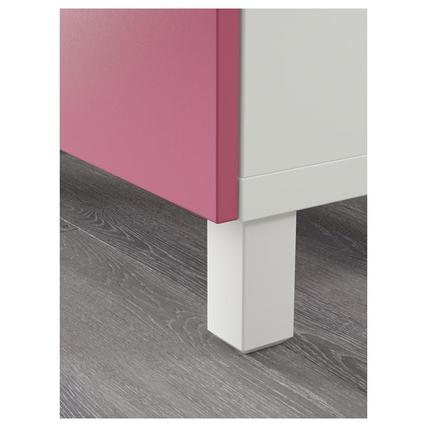 Тумба для ТВ с ящиками БЕСТО, белый, Лаппвикен розовый (120x40x48 см) - схема-чертеж с размерами