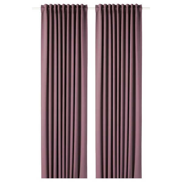 Гардины, блокирующие свет, 2 шт., сиреневый 145x300 см IKEA MAJGULL МАЙГУЛЛ 103.486.27 - фото 1