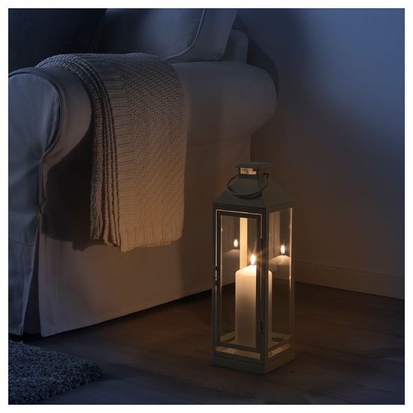 Фонарь для/формов свечи,д/дома/улицы ЛАГРАД, белый (43 см) - схема-чертеж с размерами