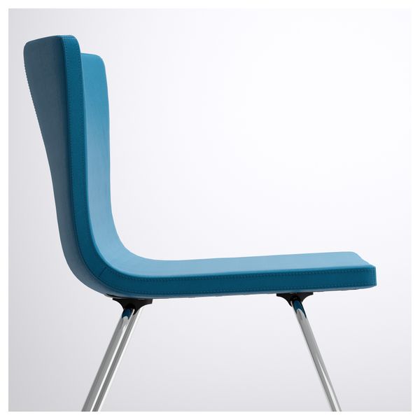 Стул БЕРНГАРД, хромированный, Кават синий - фото 3