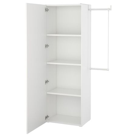 Гардероб, белый/Фоннес белый 95-120x42x181 см IKEA OPPHUS ОПХУС 992.401.62