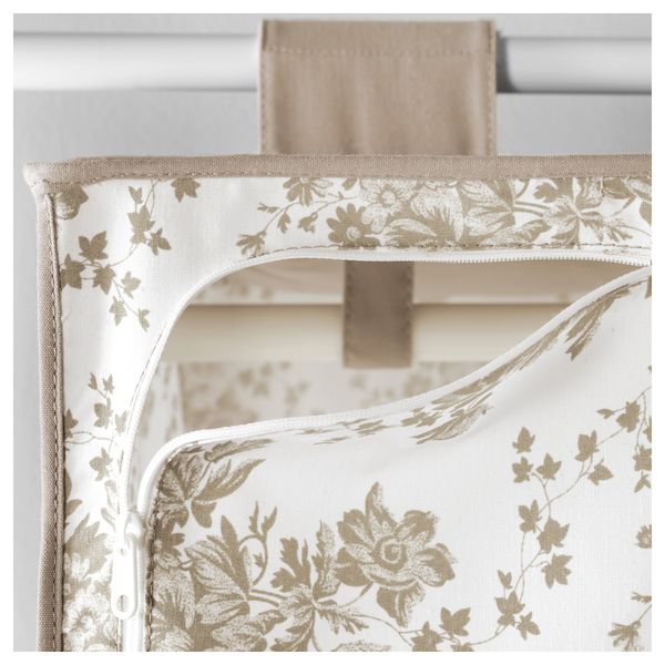 Секция для одежды ГАРНИТУР, бежевый, белый цветок (44x55x155 см) - фото 2