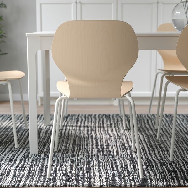 Стул, береза, сефаст белый IKEA SIGTRYGG ТРЮГГ 994.837.92 - фото 5