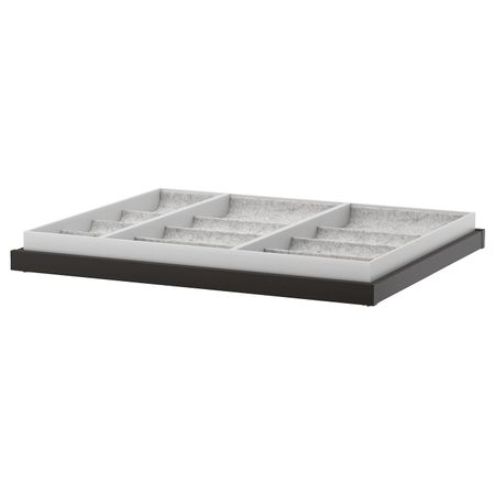 Выдвижная полка+вставка, черно-коричневый 75x58 см IKEA KOMPLEMENT КОМПЛИМЕНТ 092.495.05