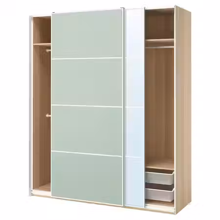 PAX / MEHAMN/AULI Гардероб с раздвижными дверьми