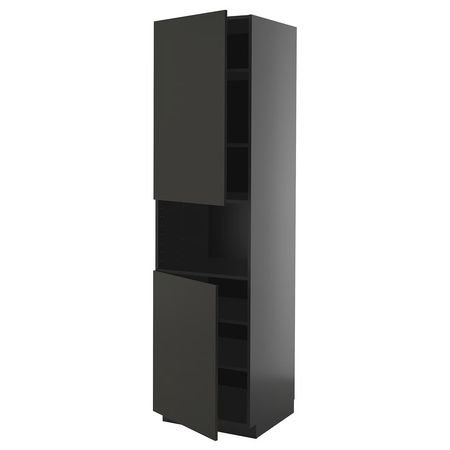 METOD Выс шкаф д/СВЧ/2 дверцы/полки