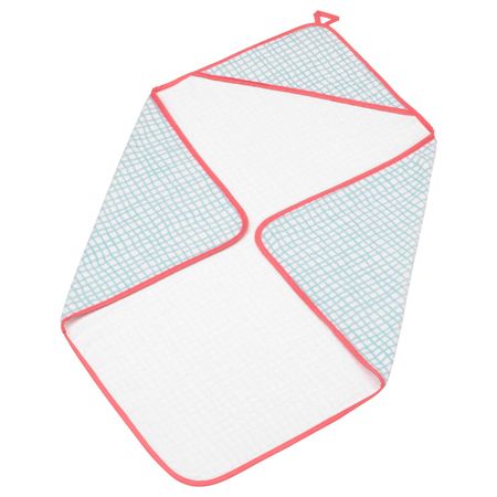 Полотенце с капюшоном, бирюзовый, красный 80x80 см IKEA КЛЭММИГ 603.730.73