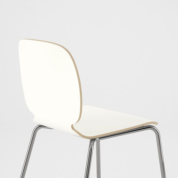 Стул, белый/Брур-Инге хромированный IKEA SVENBERTIL СВЕН-БЕРТИЛЬ 192.272.92 - схема-чертеж с размерами