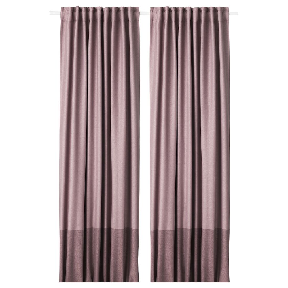 Затемняющие гардины, 2 шт., сиреневый 145x300 см IKEA MARJUN МАРЬЮН 604.234.12 - фото 1