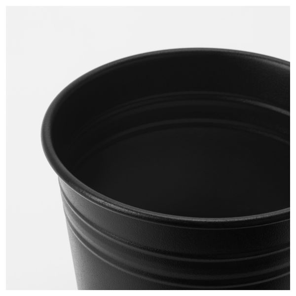 Кашпо СОККЕР, д/дома/улицы, черный (9 см) - схема-чертеж с размерами