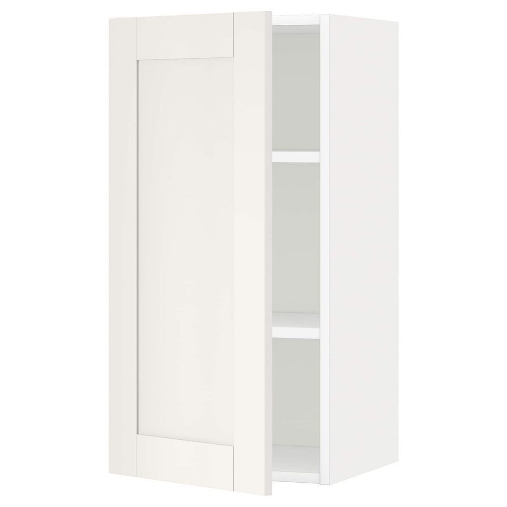 Навесной шкаф с полками, белый/Сэведаль белый 40x80 см IKEA METOD МЕТОД 094.454.79 - фото 1