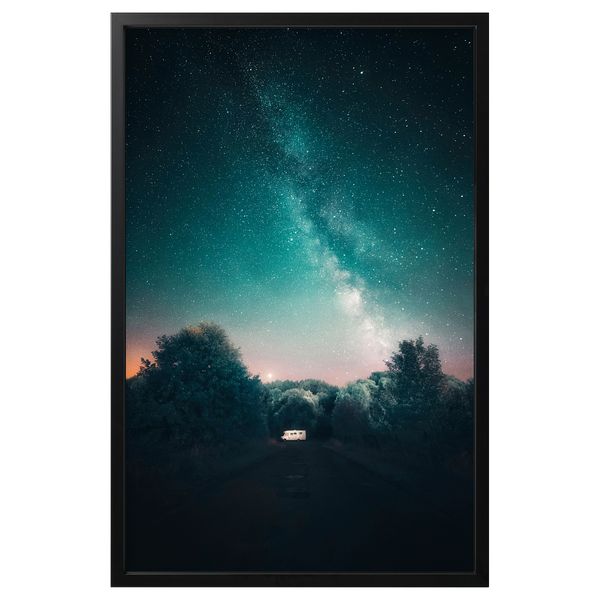 Картина с рамой, Автомобиль под звездами, черный, 78x118 см IKEA BJÖRKSTA БЬЁРКСТА 294.169.04 - фото 1