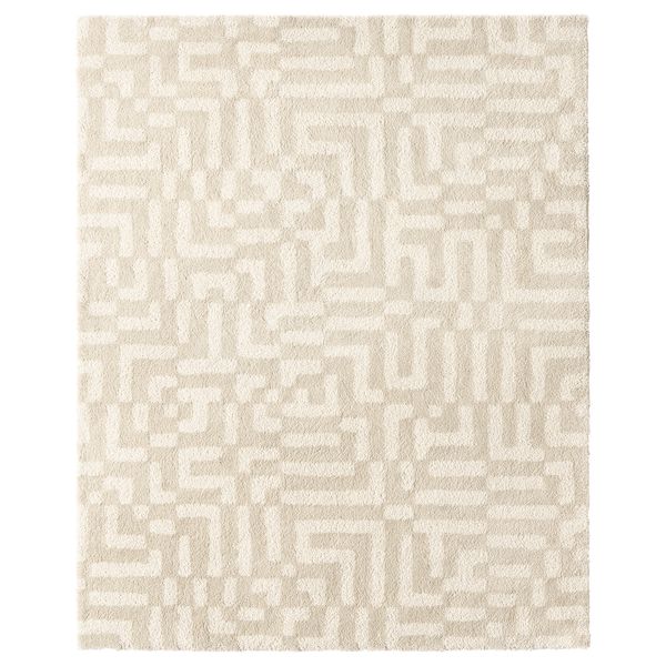 Ковер, длинный ворс ФАКСЭ, белый с оттенком (200x250 см) - схема-чертеж с размерами