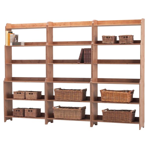 Стеллаж ЛЕКСВИК, морилка,антик (279x32x198 см) - схема-чертеж с размерами