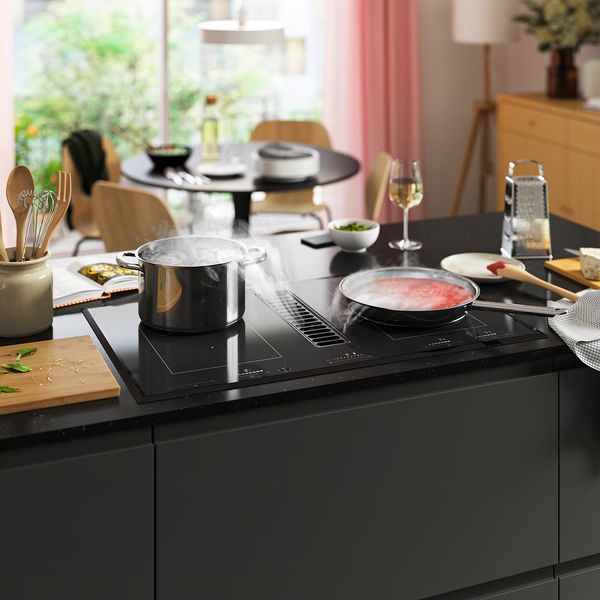 TÄCKNAN Индукционная панель/вытяжка - IKEA 500 чёрный 83 см - фото 2