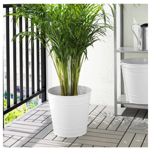 Кашпо СОККЕР, д/дома/улицы белый - схема-чертеж с размерами