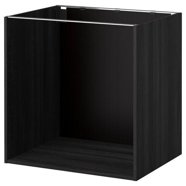 Каркас напольного шкафа, под дерево черный 80x60x80 см IKEA МЕТОД 503.679.92 - схема-чертеж с размерами