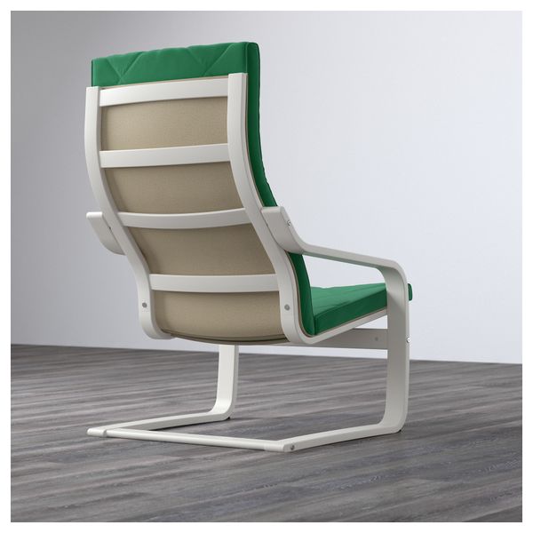 Кресло ПОЭНГ, белый, Сандбакка зеленый - фото 3