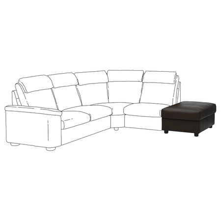 Торцевая секция с отделением, Гранн/Бумстад темно-коричневый IKEA LIDHULT ЛИДГУЛЬТ 904.058.07