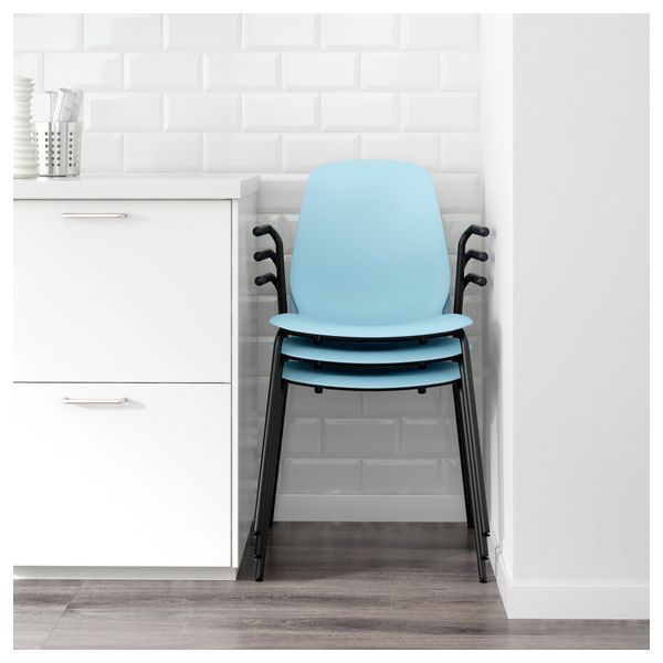 Легкое кресло ЛЕЙФ-АРНЕ, голубой, Дитмар черный - фото 4