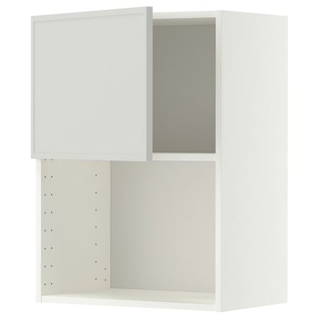 METOD Навесной шкаф для СВЧ-печи - белый/Aspudden светло-серый 60x80 см