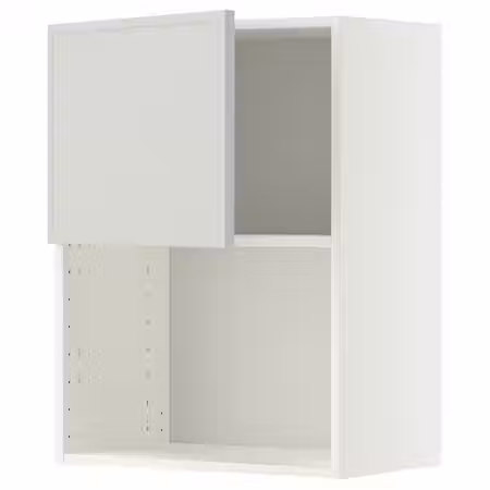 METOD Навесной шкаф для СВЧ-печи - белый/Aspudden светло-серый 60x80 см