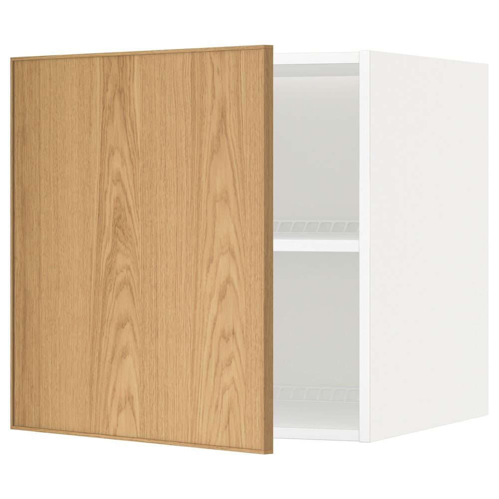 Верхний шкаф на холодильник/морозильн, белый/Экестад дуб 60x60 см IKEA METOD МЕТОД 792.258.36 - схема-чертеж с размерами