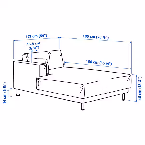 IKEA, дополнительный ракурс - схема-чертеж с размерами