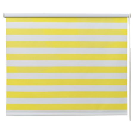 Рулонная штора, блокирующая свет, белый желтый, в полоску, 100x195 см IKEA FRIDANS ФРИДАНС 605.956.96