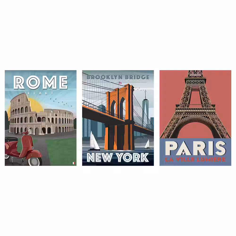 BILD Постер - три города 30x40 см - фото 1