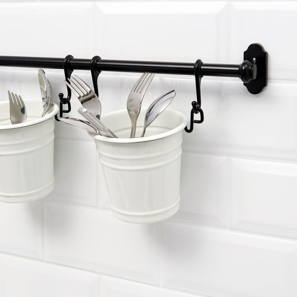 Сушилка для стол приб, белый, черный 13x13 см IKEA FINTORP ФИНТОРП 503.813.37 - фото 3