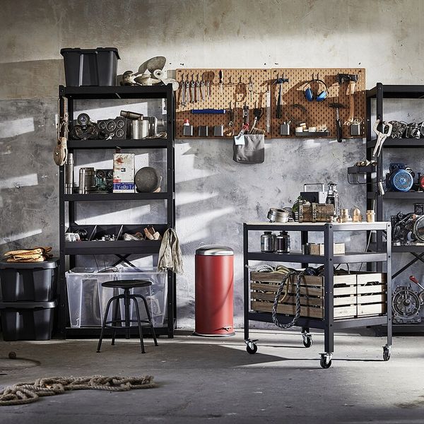 Стол-тележка, черный/сосновая фанера 85x55 см IKEA BROR БРУР 703.828.16 - фото 9