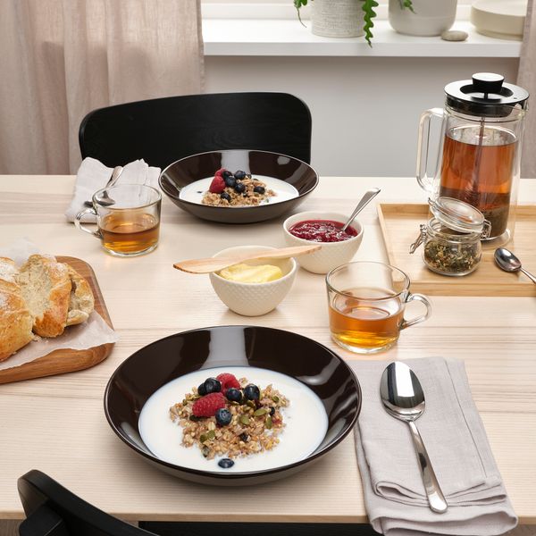 Тарелка глубокая, полированный коричневый, 23 см IKEA FÄRGKLAR ФЭРГКЛАР 604.854.38 - фото 4