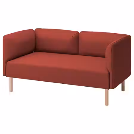 LILLEHEM 2-местный модульный диван - Gunnared/коричнево-красный дерево