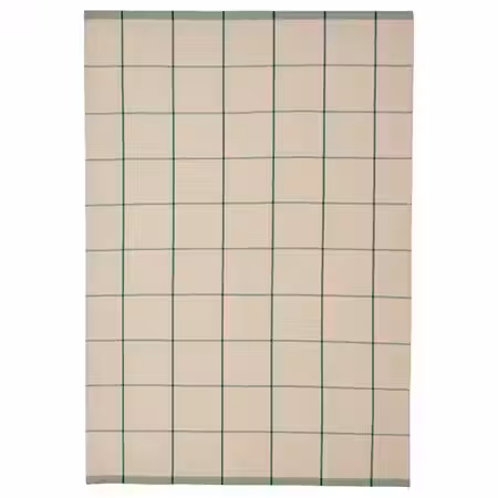 RIDSTIG РИДСТИГ Ковер, безворсовый - белый с оттенком/зеленый 133x195 см