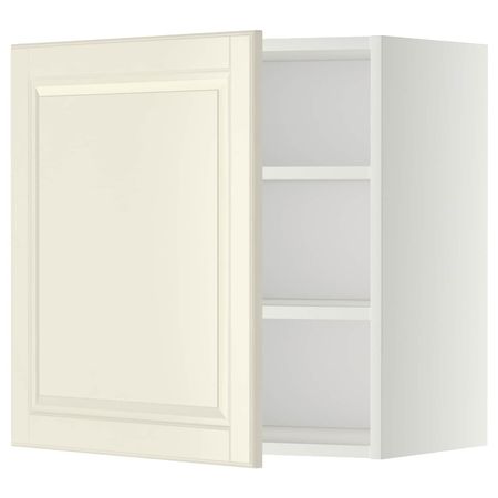 Навесной шкаф с полками, белый/Будбин белый с оттенком 60x60 см IKEA METOD МЕТОД 894.469.36