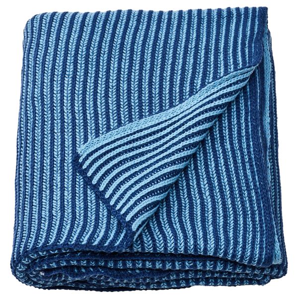 Плед, синий, 130x170 см IKEA PRAKTFJÄRIL 305.828.41 - фото 2