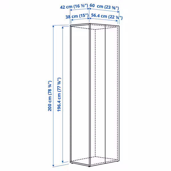 IKEA, дополнительный ракурс - схема-чертеж с размерами