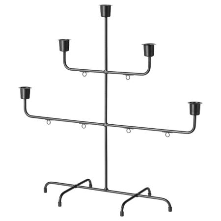 Подсвечник для 5 свечей ВИНТЕР 2017, черный (42 см)