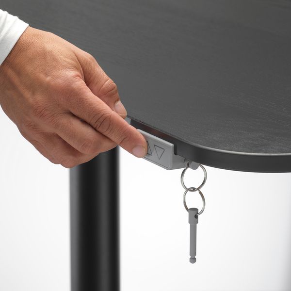 Стол-трансформер, 160x80 см, ясеневый шпон, черная морилка, черный IKEA BEKANT БЕКАНТ 992.818.12 - фото 6