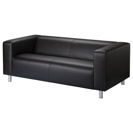 2-местный диван, Бумстад черный IKEA KLIPPAN КЛИППАН 404.683.26
