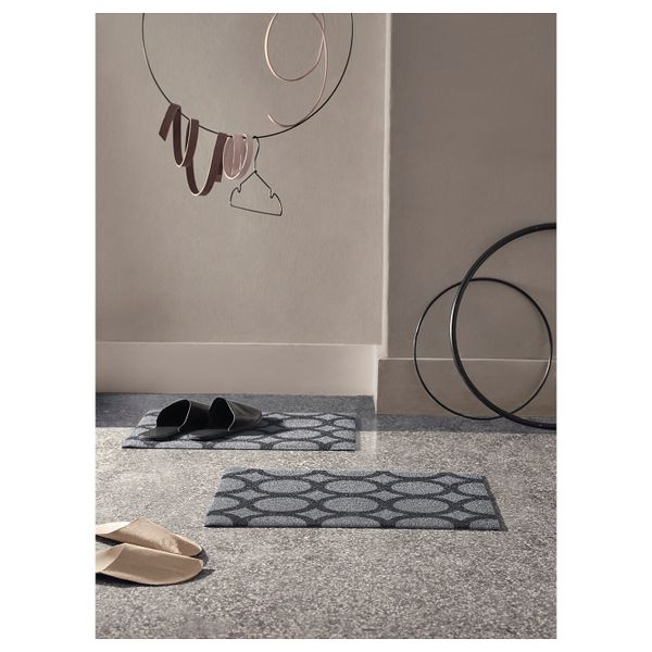 Придверный коврик, орнамент-круги серый-черный 40x60 см IKEA МЕЙЛС 403.924.35 - фото 4