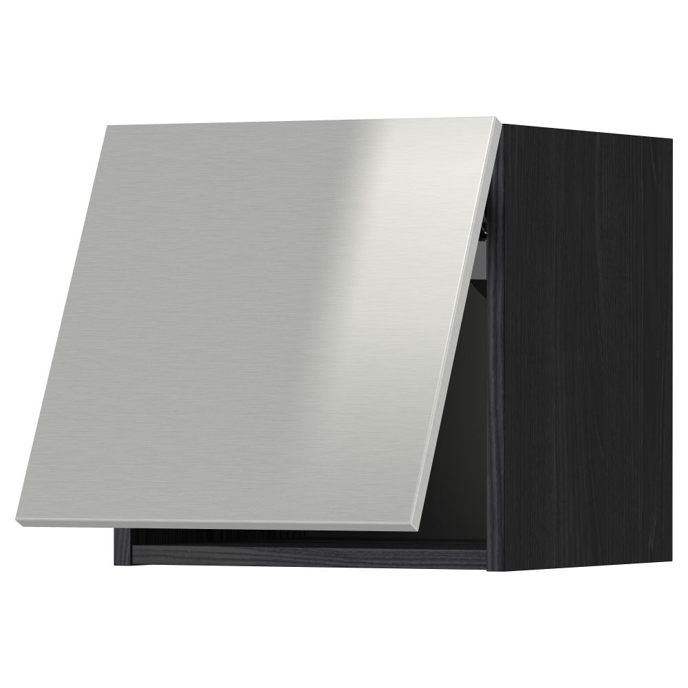 Горизонтальный навесной шкаф МЕТОД, черный, Гревста нержавеющ сталь - схема-чертеж с размерами