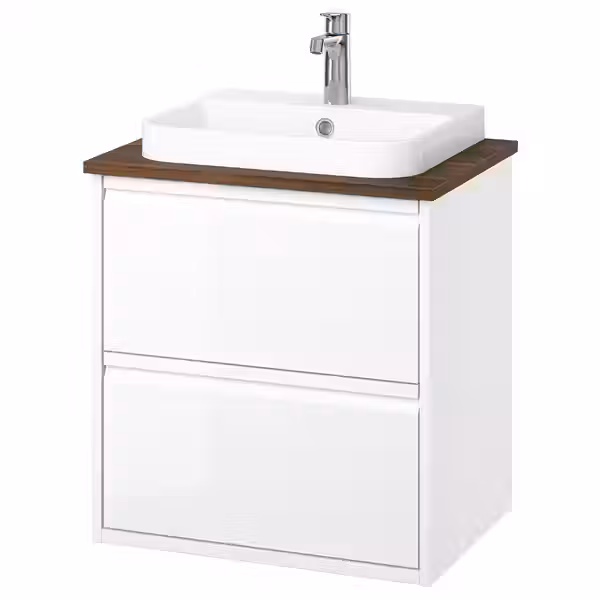 ÄNGSJÖN ЭНГШЁН / BACKSJÖN БАККШЁН Шкаф с ящиками/раковина/смеситель - фото 1