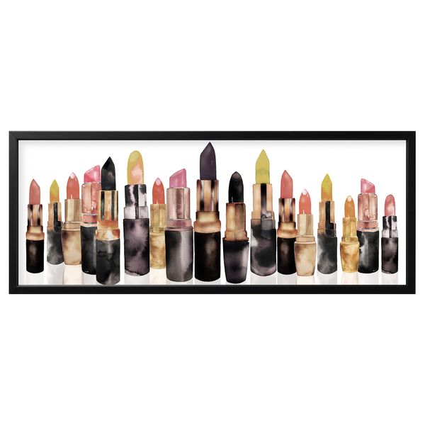 Картина с рамой, 140x56 см, Коллекция губной помады, черный IKEA BJÖRKSTA БЬЁРКСТА 594.716.30 - фото 1