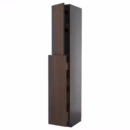 METOD / KNIVSHULT Высокий шкаф/выдвижн секция/1дв/4ящ