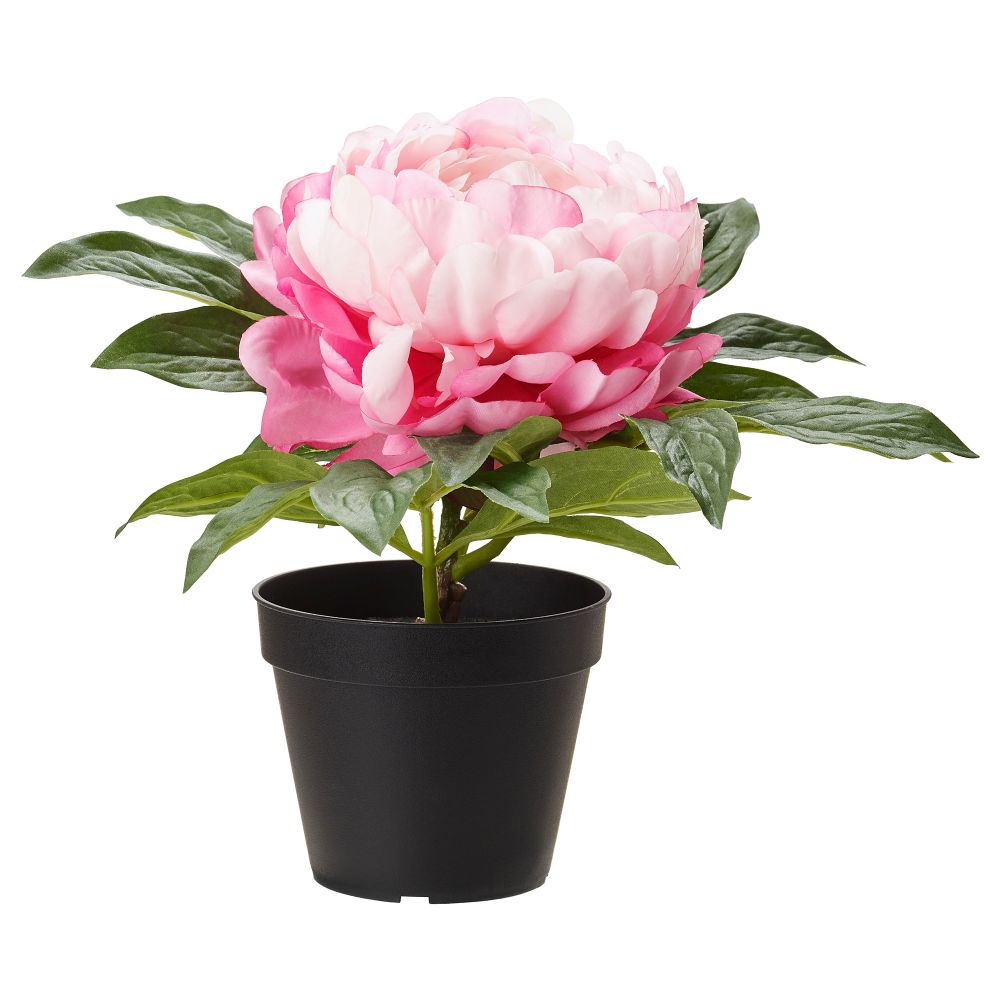 Искусственное растение в горшке ФЕЙКА, Пион розовый (12 см) - фото 1