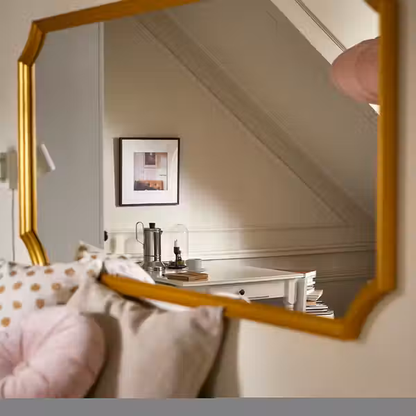 SVANSELE Зеркало - золотой 73x158 см - схема-чертеж с размерами