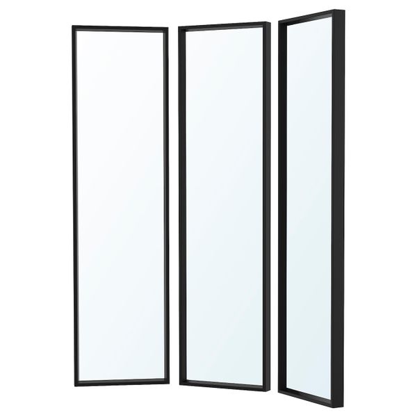 Комбинация зеркал, черный 130x150 см IKEA NISSEDAL НИССЕДАЛЬ 992.753.02 - фото 1