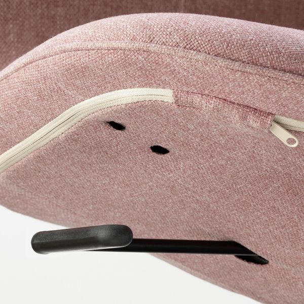 Рабочий стул, Гуннаред светлый коричнево-розовый/черный IKEA LÅNGFJÄLL ЛОНГФЬЕЛЛЬ 893.863.67 - фото 6